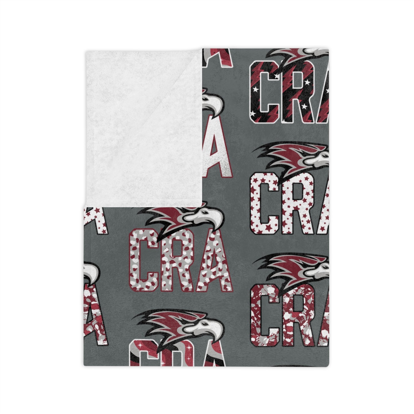 CRA Falcons Patterned Logo Minky Blanket