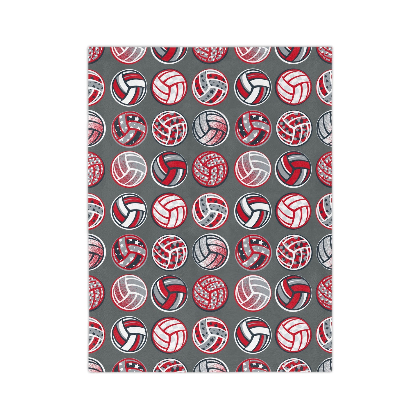 Red and Black Volleyball Minky Blanket