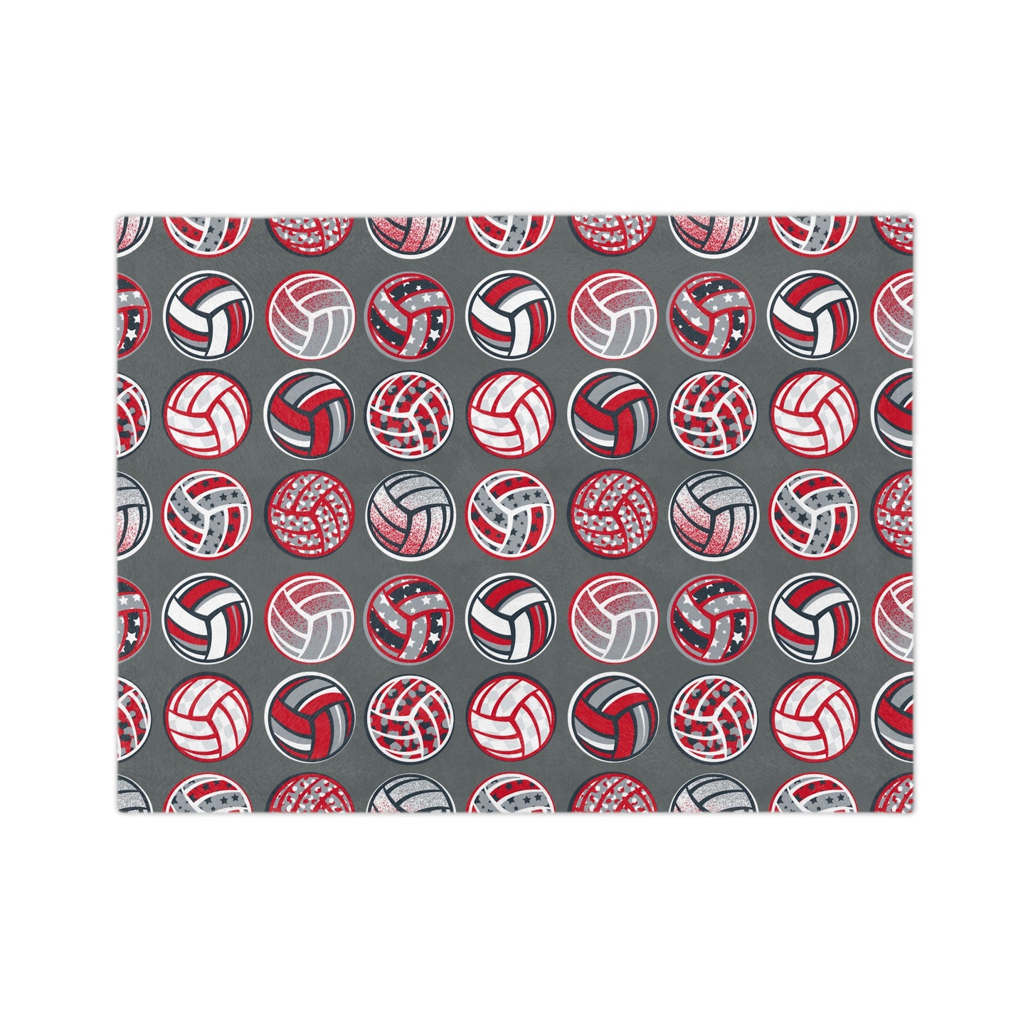 Red and Black Volleyball Minky Blanket