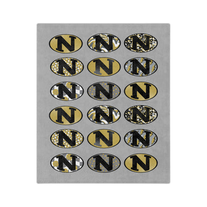 Nettleton Raiders Patterned Logo Minky Blanket