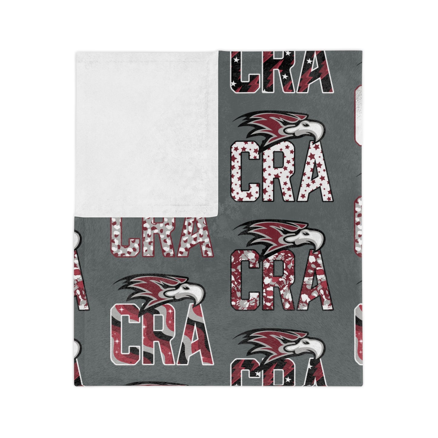 CRA Falcons Patterned Logo Minky Blanket