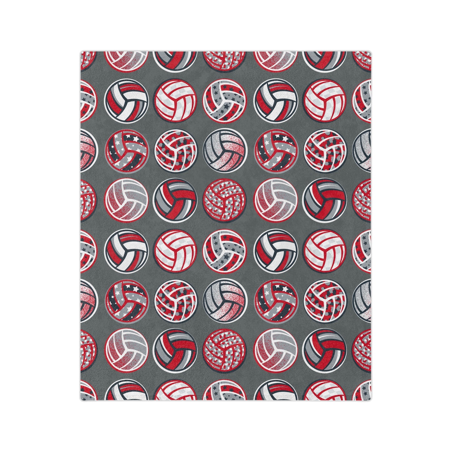 Red and Black Volleyball Minky Blanket