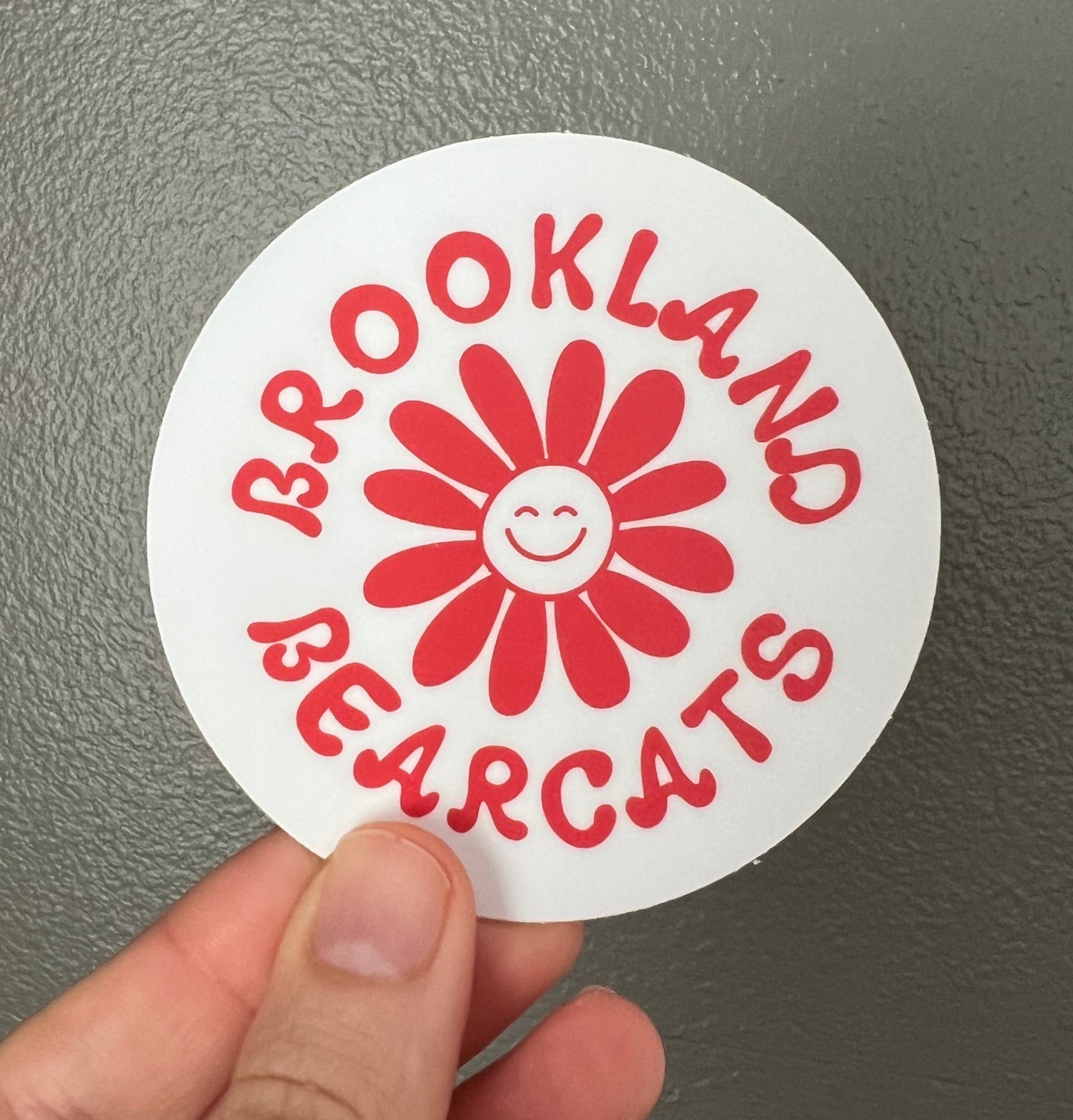 Brookland Bearcats Smiley Flower Sticker