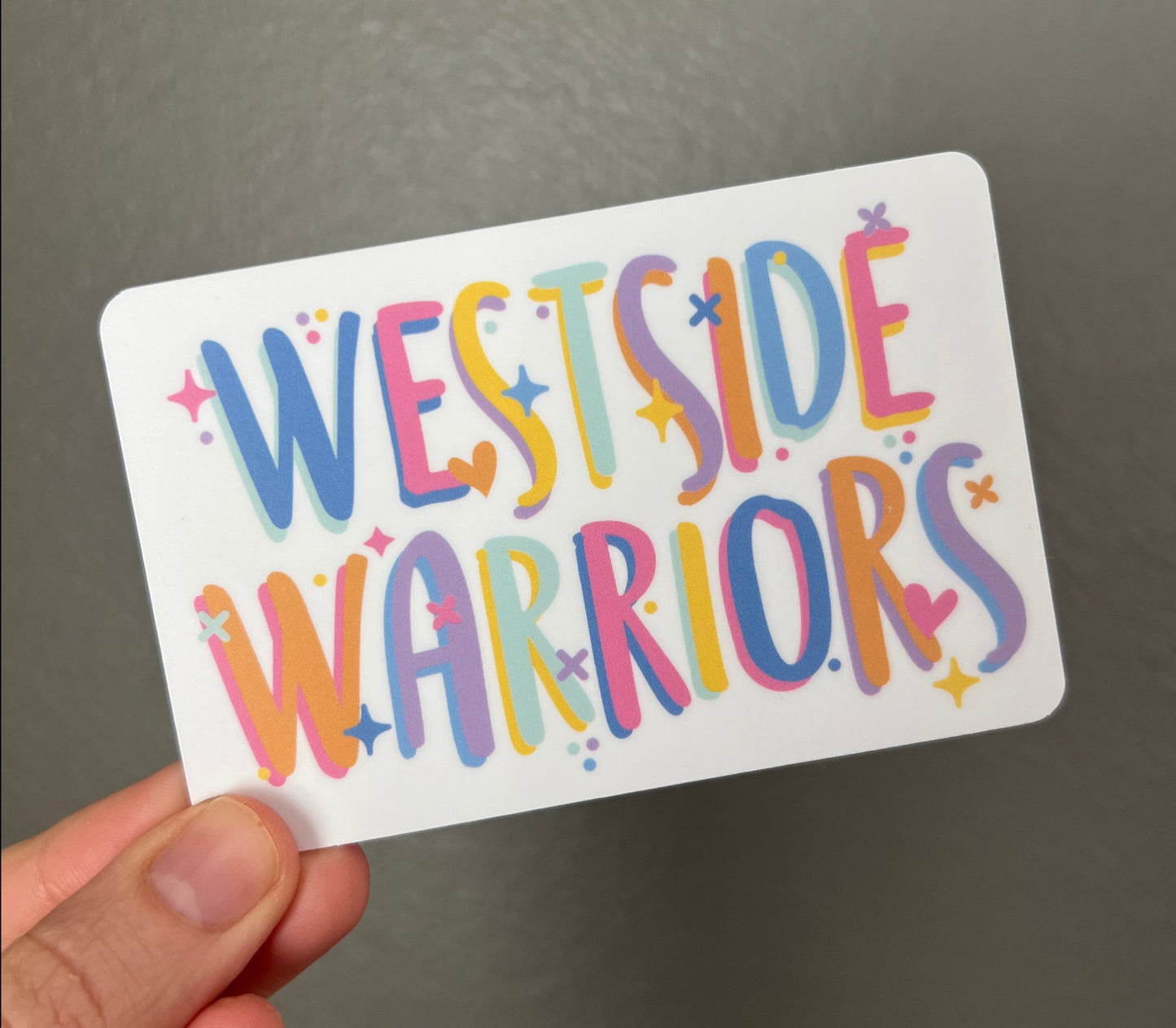Westside Warriors Colorful Stack Sticker