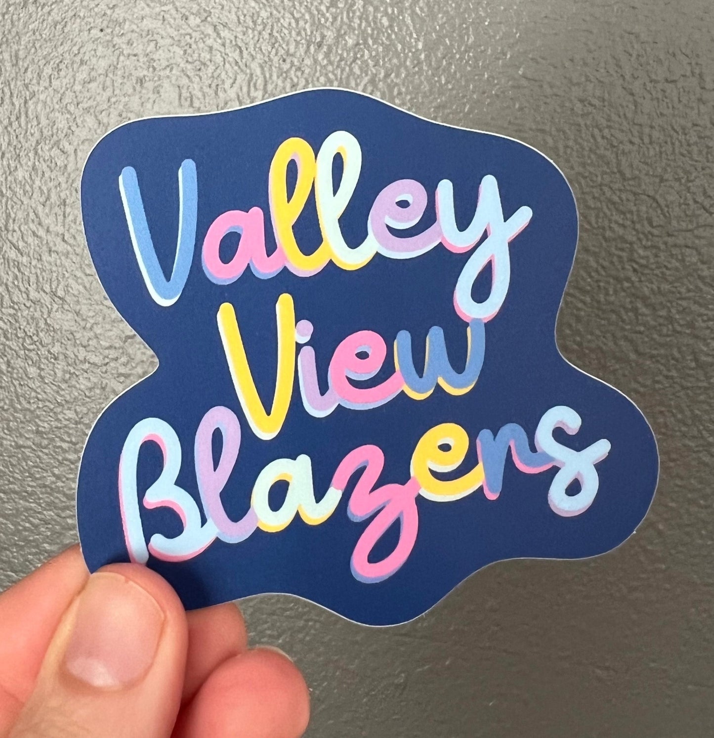 Valley View Colorful Script Sticker