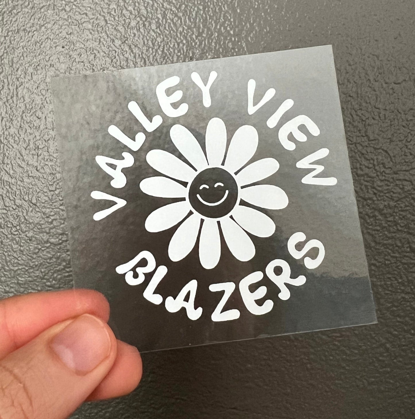 Valley View Blazers Smiley Clear Sticker