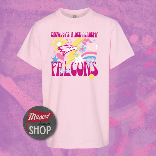 CRA Falcons Groovy Graphic Tee - Blossom Comfort Colors