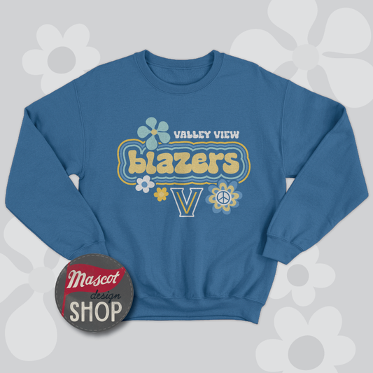 Valley View Groovy Blazers Royal Sweatshirt